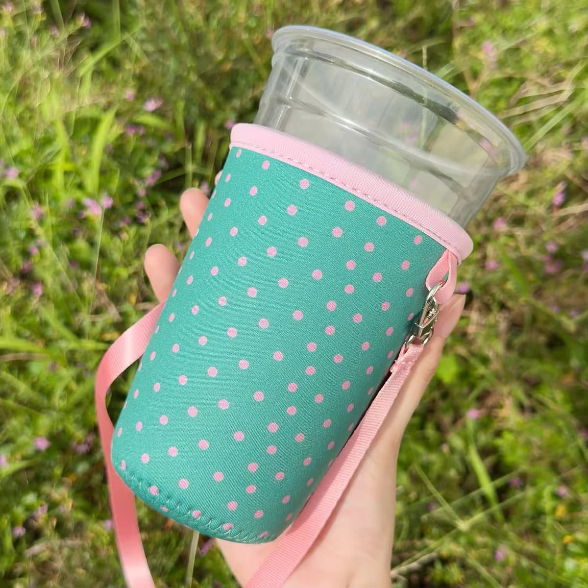 Iced Coffee Sleeve with Shoulder Strap
