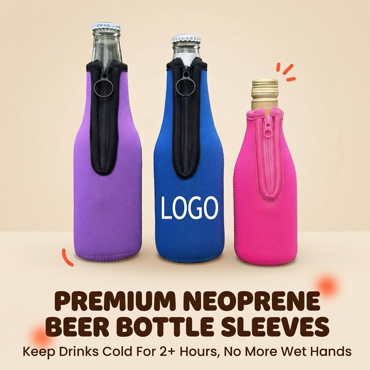 Bottle Sleeve custom neoprene drink sleeve