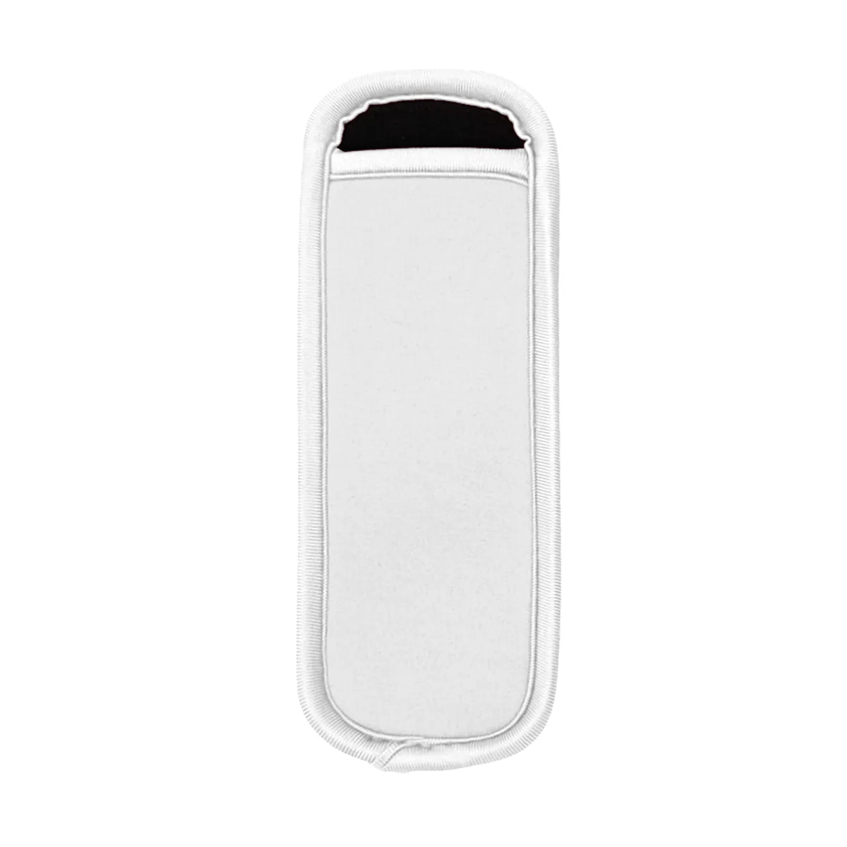 White rectangle blank with bound edges and a top opening