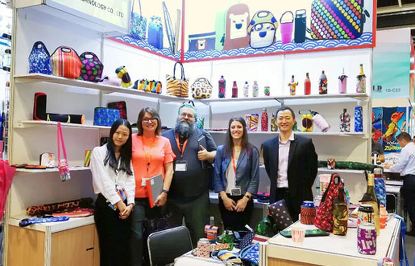 EDIOM team in the product showroom
