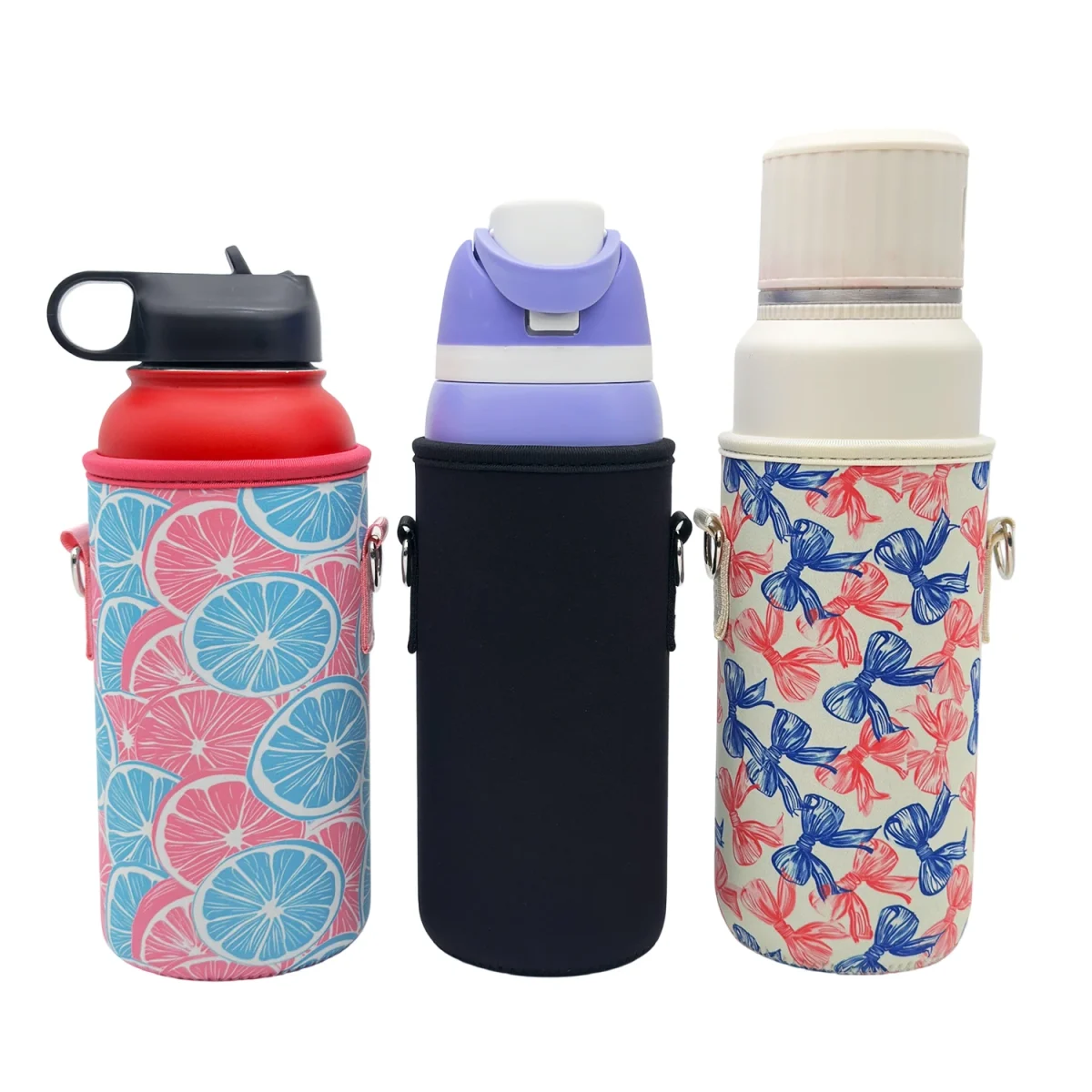 Three bottle holder print and bottle-fit examples