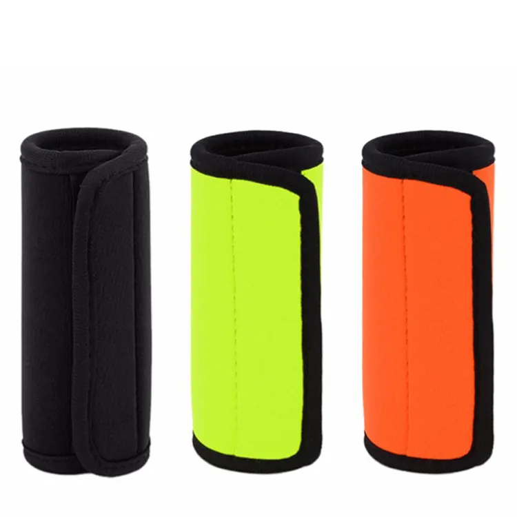Unprinted black, bright yellow-green and orange handle wraps
