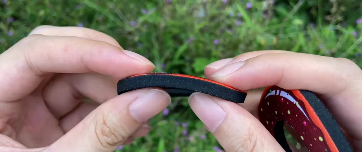 Actual video still showing the ring edge and neoprene core