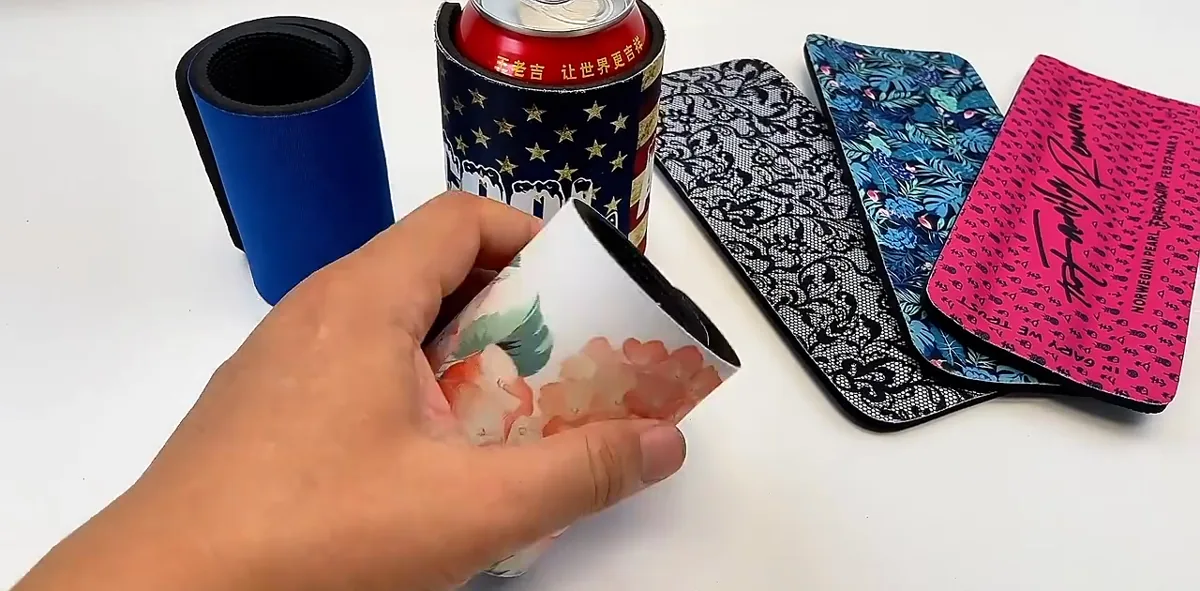 Actual demonstration still showing a floral wrap curling