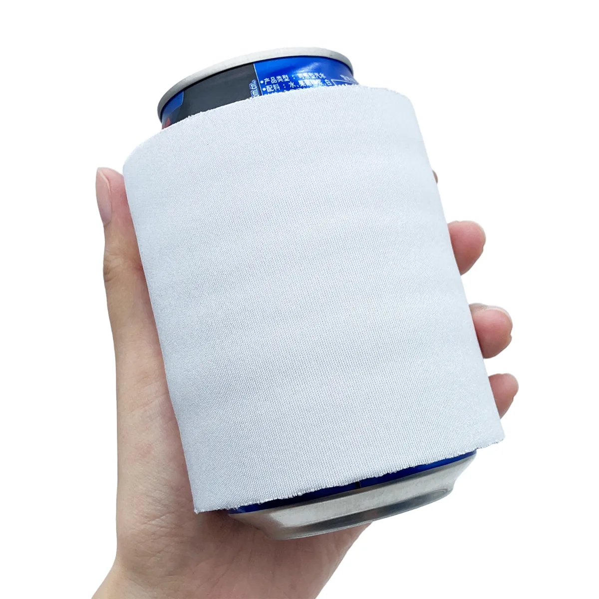 White-faced snap wrap held around a sample can