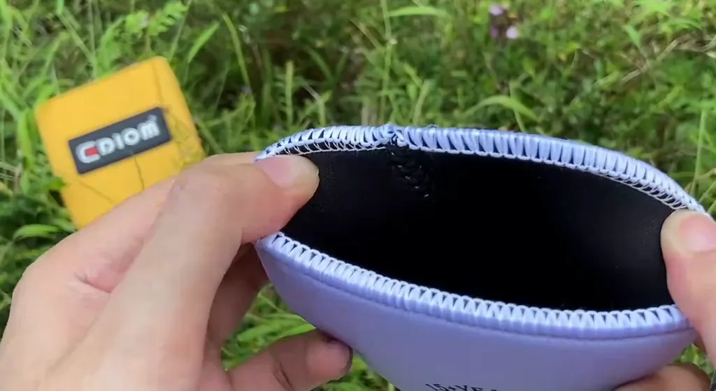 Actual video still showing the upper edge and black interior